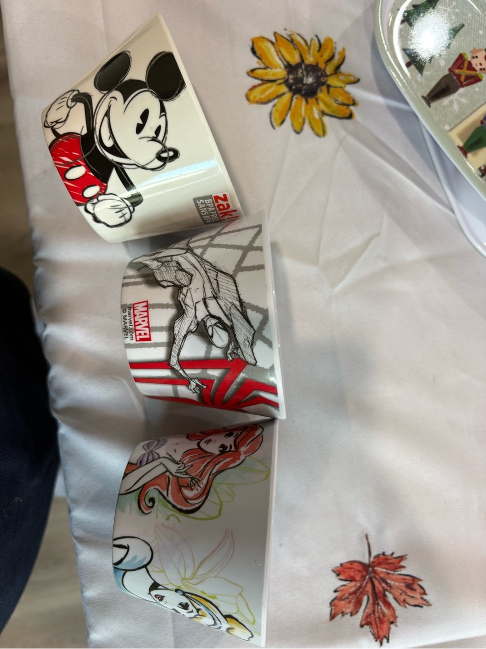 Set of three disney bowls